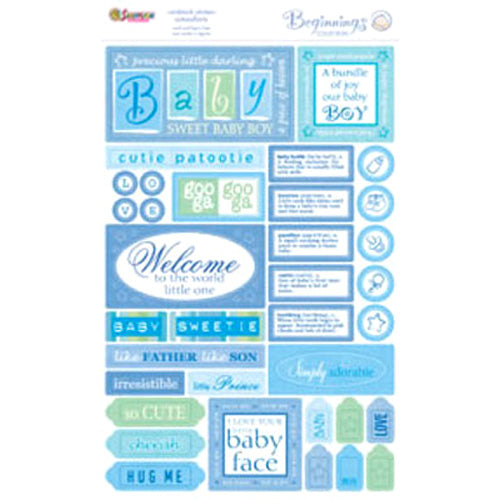 Baby Boy Cardstock Sticker, Sandylion image 0