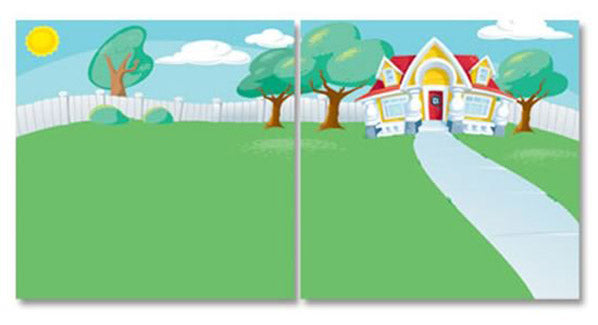 Mickey House &amp; Yard 2 Sheet Set, SandyLion image 0