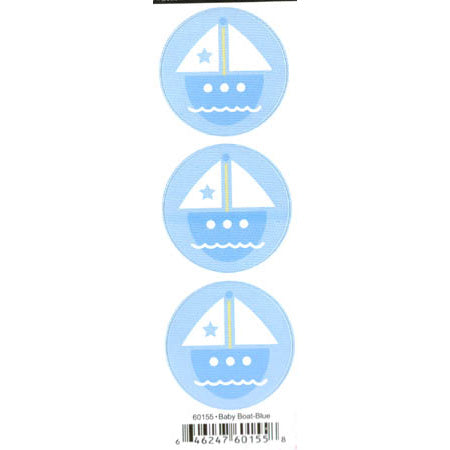 Duplicates Baby Boat (Blue) Sticker - Pebbles Inc. image 0