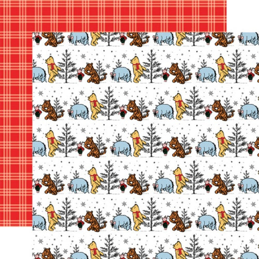 Winnie the Pooh Christmas Tree Hunt Paper - Echo Park image 0
