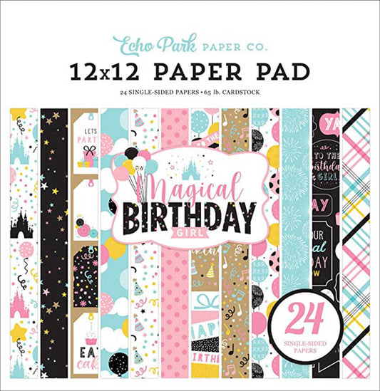 Magical Birthday Girl 24 Sheet Paper Pad- Echo Park image 0