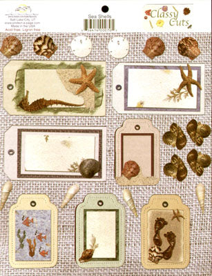 Sea Shells Classy Cuts Tags by Dolphin Enterprises image 0