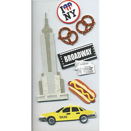 New York 3-D Essentials Sticker, SandyLion image 0