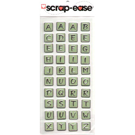 Green Adhesive Backed Metal monogram Letters - Scrap-Ease image 0