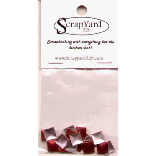 Large Red Square Metal Embellishments - Scrap Yard 329 image 0