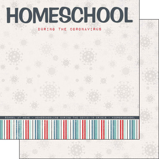 Covid-19 Home School Title Paper - Scrapbook Customs image 0