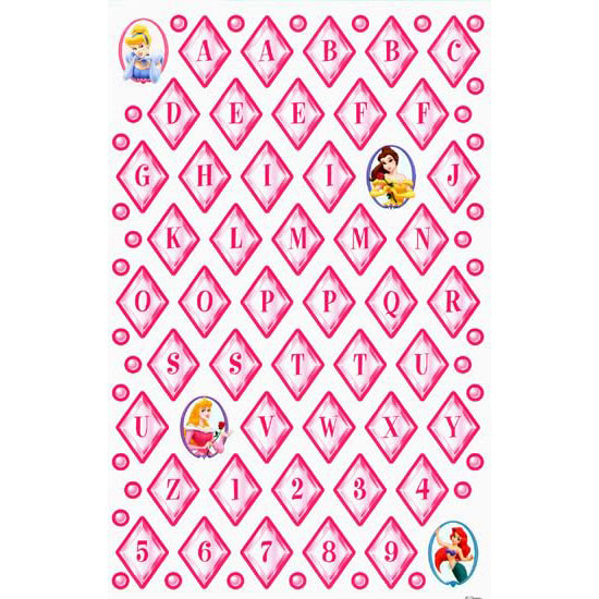Princess Alphabet Cardstock Sticker, SandyLion image 0