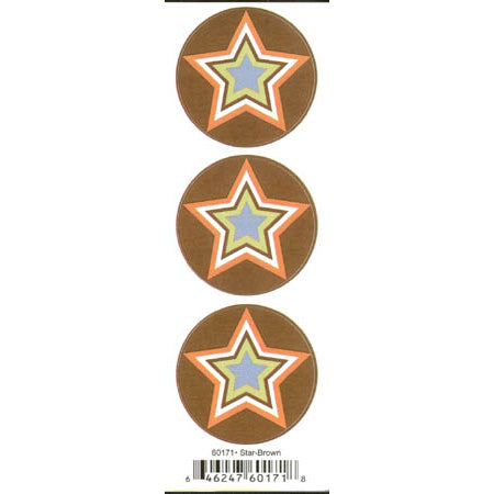 Duplicates Star Brown Sticker - Pebbles Inc. image 0