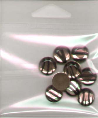 Small Gold Zebra 14MM Round Bling - 10 Per Pack image 0