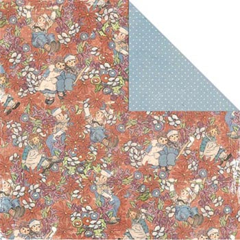Ragamuffin Hangin Out 12x12 Double-Sided Paper - Creative Imaginations image 0