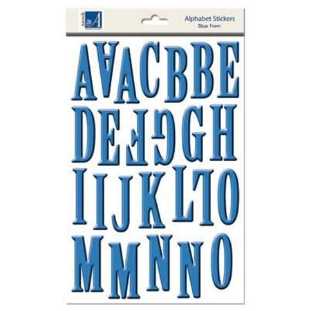 Blue Foam Uppercase Alphabet & Number Stickers - Carolees Creation image 0