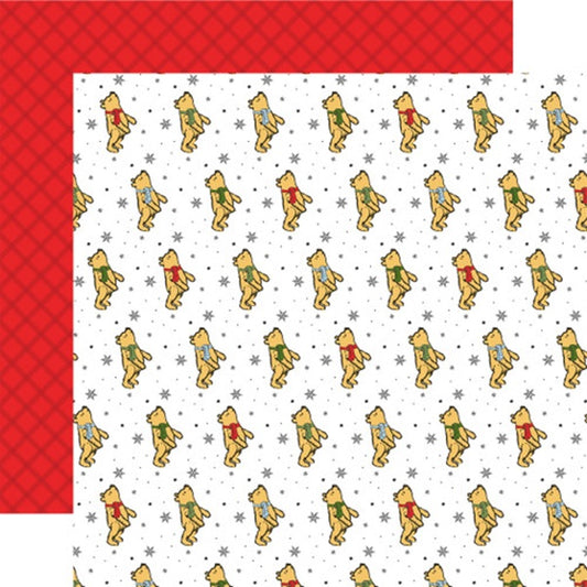 Winnie the Pooh Christmas Bundled Up Winnie Paper - Echo Park image 0