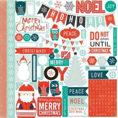 Dear Santa 12x12 Element Sticker Sheet - Echo Park image 0