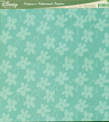 Aqua Princess Flowers Paper - Paper Garden image 0