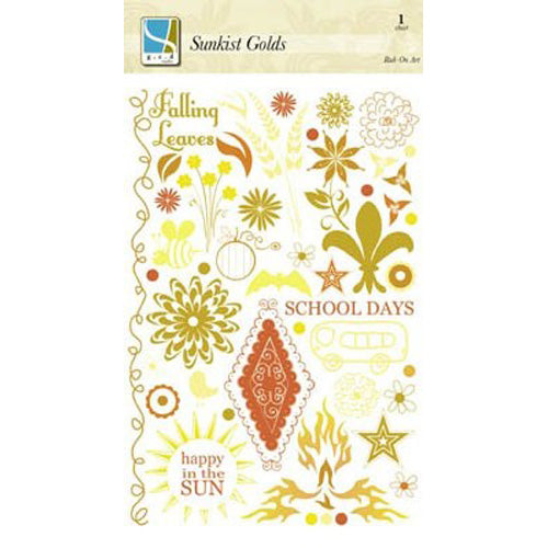 Sunkist Golds Rub On Art - G.C.D. Studios image 0