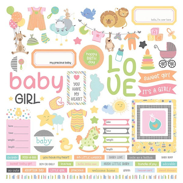 Hush Little Baby Girl Element Sticker - PhotoPlay image 0