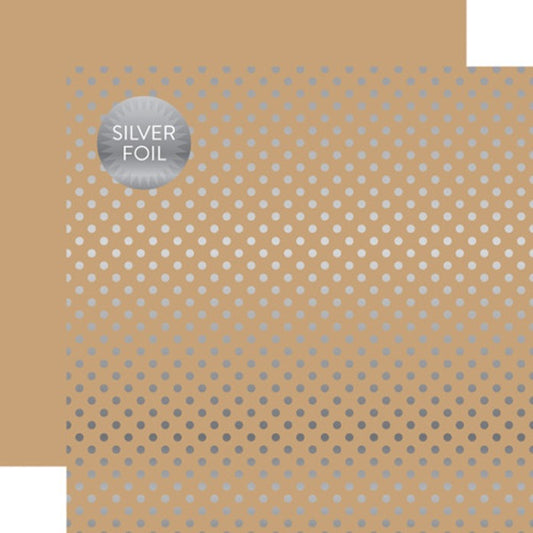 Silver Tan Foil Paper - Echo Park image 0