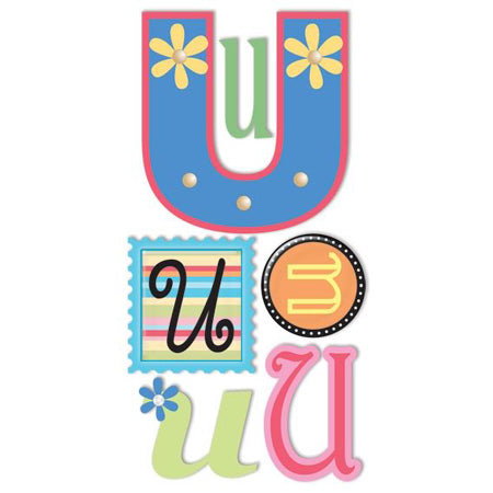 U Monogram 3-D Essentials Sticker, SandyLion image 0