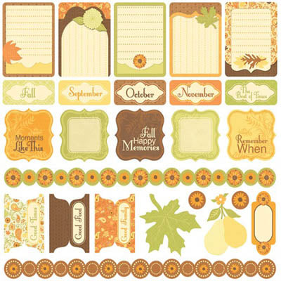 Orchard Harvest 12x12 Cardstock Sticker Sheet / Orchard Harvest Collection - Creative Imaginations image 0