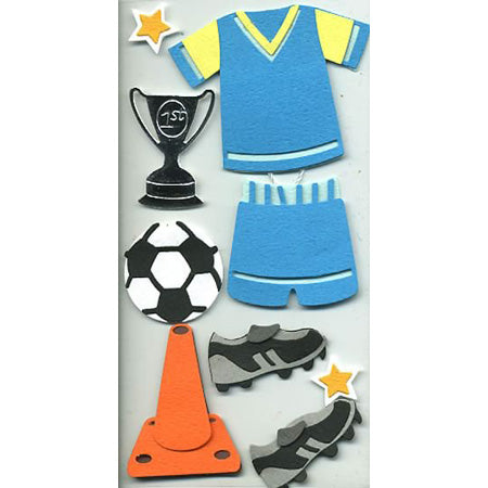 Soccer 3-D Essentials Sticker, SandyLion image 0