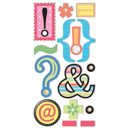 Punctuation Monogram 3-D Essentials Sticker, SandyLion image 0