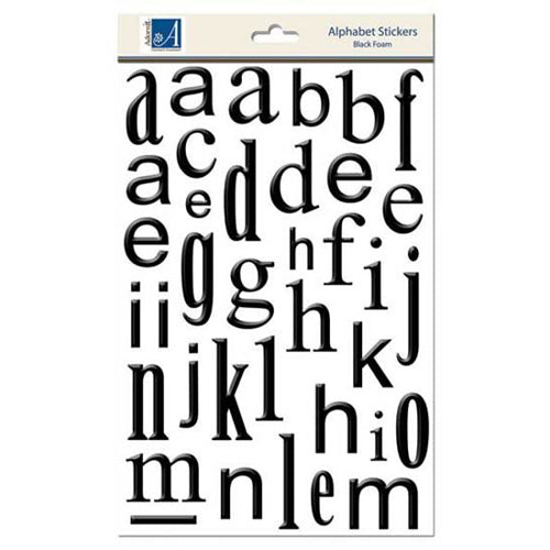 Black Foam Lowercase Alphabet Stickers - Carolees Creation/Adornit image 0