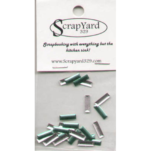 Small Turquoise Retangle Metal Embellishments  - Scrap Yard 329 image 0