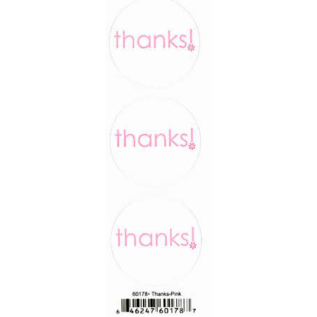 Duplicates Thanks Pink Sticker - Pebbles Inc. image 0