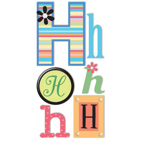 H Monogram 3-D Essentials Sticker, SandyLion image 0