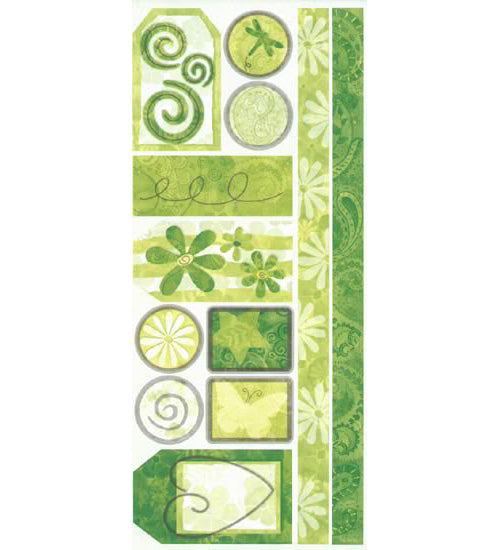 Green Print Tag Sticker, SandyLion image 0