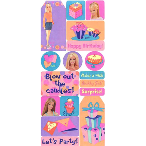 Barbie Birthday Sticker, SandyLion image 0