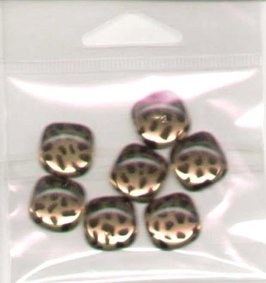 Gold Leopard 16MM Squares Large/Bling - 7 Per Pack image 0