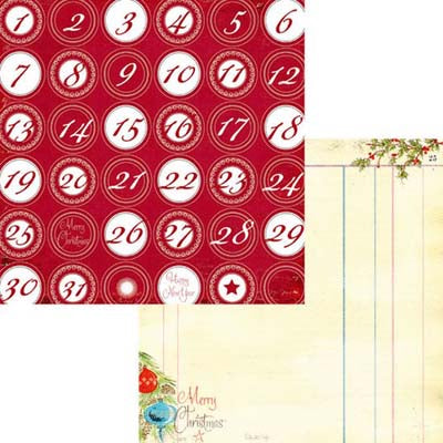 Merry Little Christmas "Ornament" Double-Sided Paper - Fancy Pants image 0