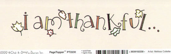 I Am Thankful Topper / Cock A Doodle image 0