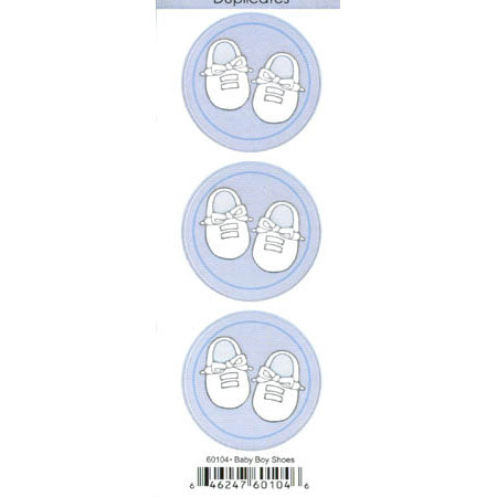 Duplicates Baby Boy Shoes Sticker - Pebbles Inc. image 0