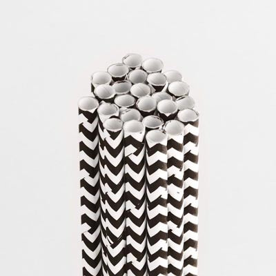 Chevron Licorice Stylish Stix/Stylish Paper Drinking Straws - Queen & Co image 0