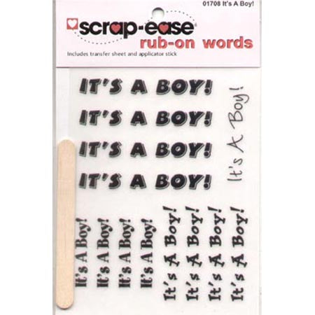 It's A Boy Rub-On Words - Scrap-Ease image 0