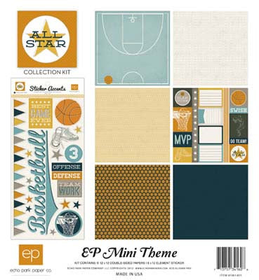 All Star Mini Theme Collection Kit (Basketball) - Echo Park image 0