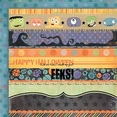 Trick or Treat Strips Double-Sided Cardstock Paper - Fancy Pants image 0