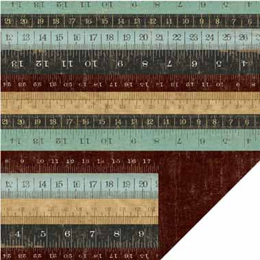 Rulers Vintage Charm Double-Sided Paper - KI Memories image 0