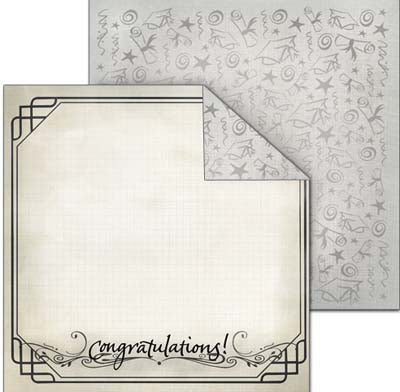 Congratulations Double-sided Paper - Creative Imaginations/Splash of Color image 0