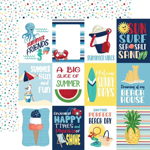 Beach Party 3x4 Journaling Cards - Carta Bella image 0