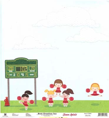 Team Spirit Football Double-Sided Glitter Paper - Best Creation Inc image 0