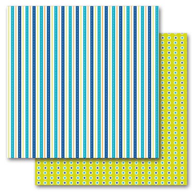 Summer Stripes/Summer Star Circles Double-Sided Cardstock Paper - Queen &amp; Co image 0