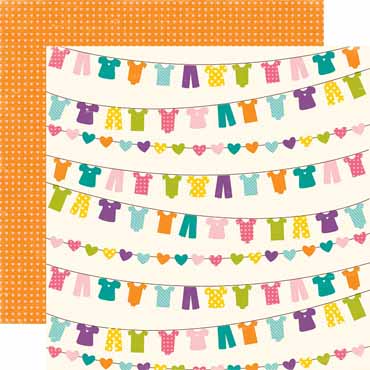 Laundry Lucy Double-Sided Cardstock Paper/Little Girl Collection - Echo Park image 0