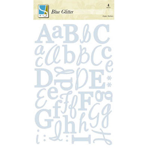 Blue Glitter Letter Stickers - GCD Studios image 0