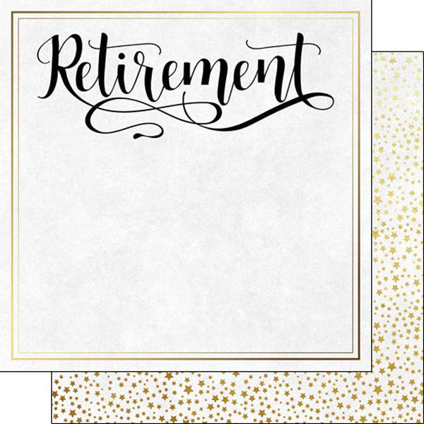 Retirement Script Paper - Scrapbook Customs image 0