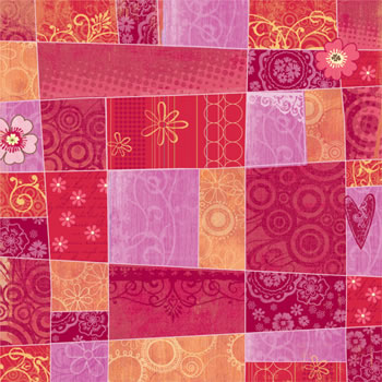 Kelly Panacci Red Patchwork Paper - Sandylion image 0