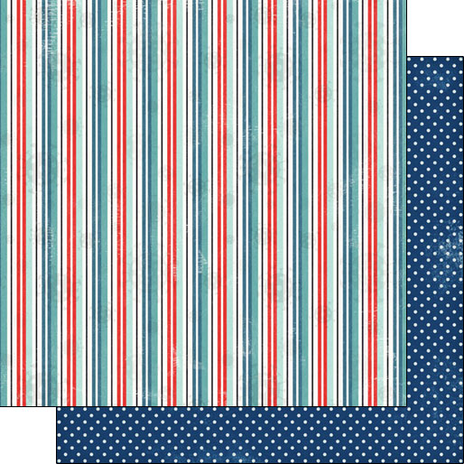 Covid-19 Stripe Polka Dot Paper - Scrapbook Customs image 0