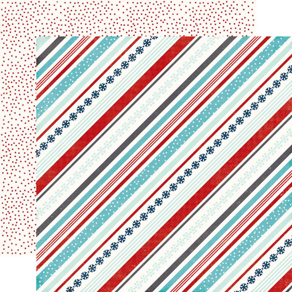 Snowy Stripes Paper - Echo Park image 0